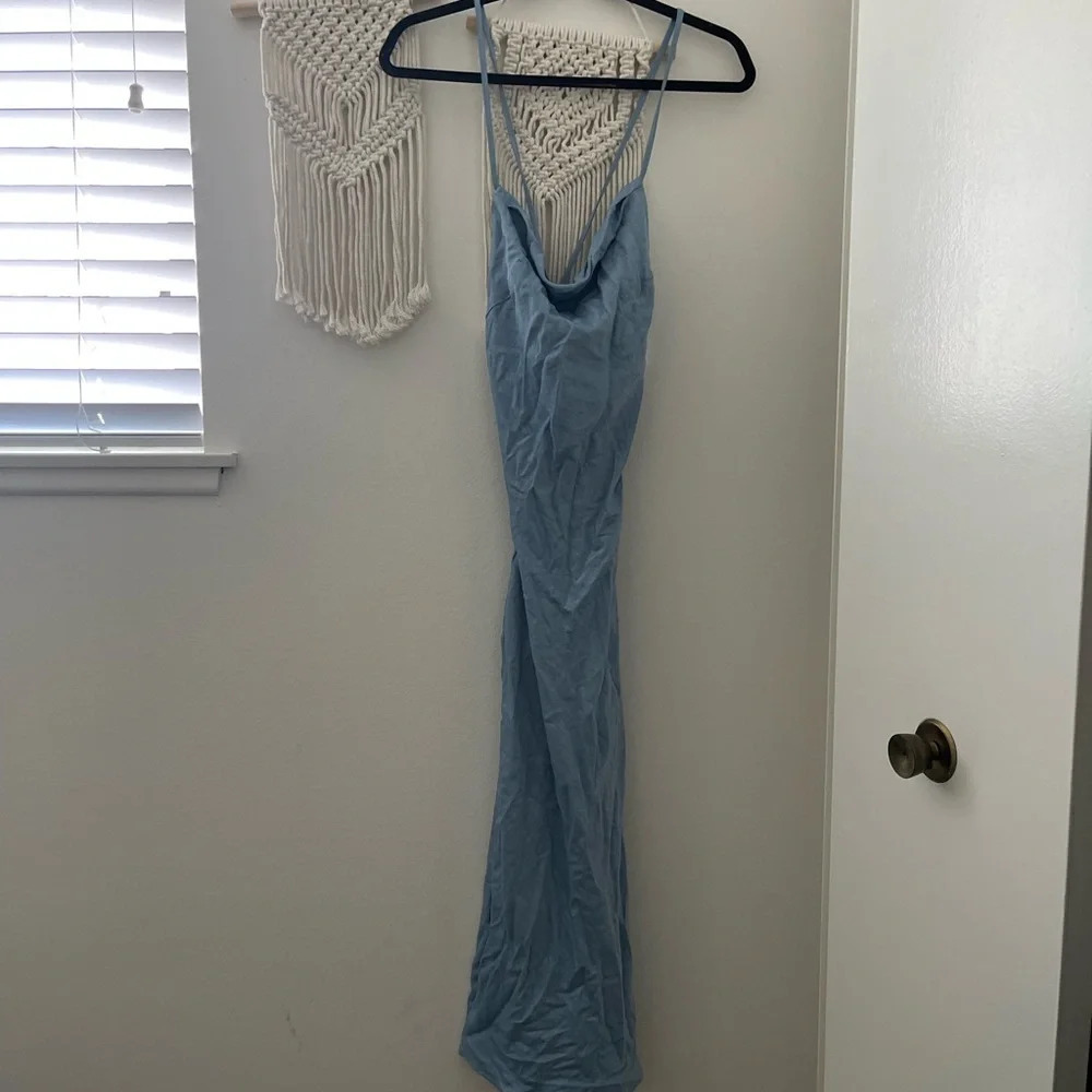 Hello Molly Satin Cowl Neck Midi Dress NWT Sz 6 - Picture 3 of 11